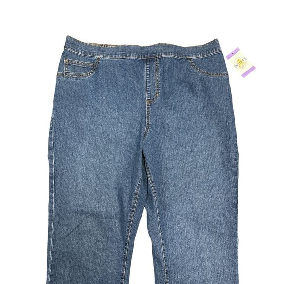 Catherines Timeless Fit Pull On Stretch Jeans (2) 1X Elastic Waist Normcore Mom - Picture 11 of 16